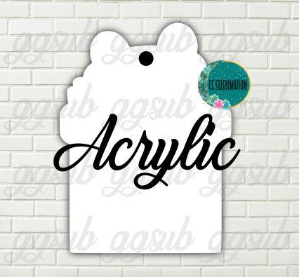 Acrylic- Dog chimney With or Without Hole - Sublimation Acrylic