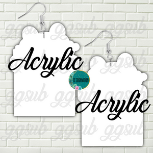 Acrylic Dog chimney 5 & 10 pairs 1.5 & 2 inch size - Sublimation Acrylic