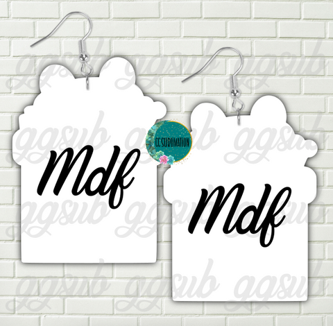 MDF - Dog chimney earrings 2 sizes to choose from