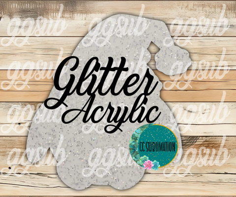 Acrylic Glitter Penguin santa 10 or 20 count 1.5 & 2 inch size( FOR BADGE REELS) - Sublimation Acrylic
