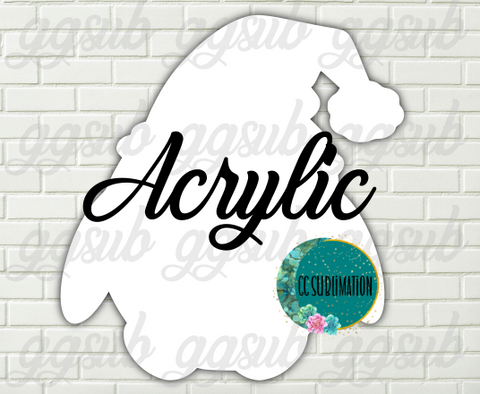 Acrylic Penguin santa 10 or 20 count 1.5 & 2 inch size (FOR BADGE REELS) - Sublimation Acrylic