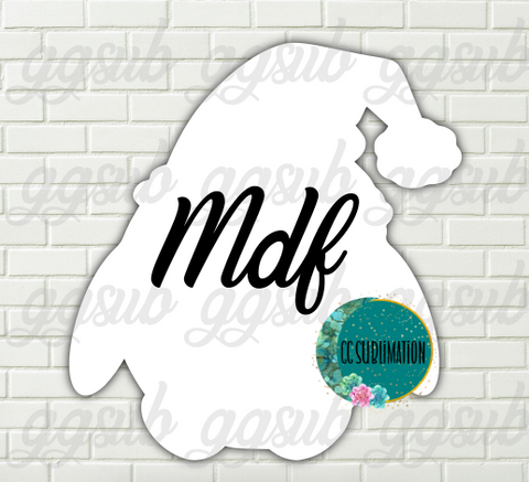 MDF - Penguin santa withOUT holes 2 sizes to choose from (great for badge reels & hairbow centers)