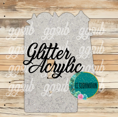 GLITTER Acrylic Lighthouse light switch cover - Sublimation Acrylic