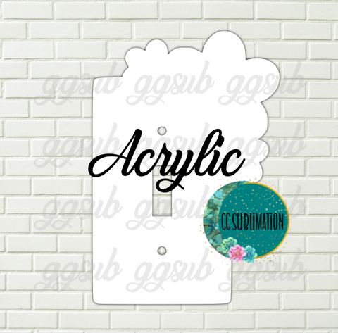 Acrylic Tiro flower light switch cover Sublimation Acrylic