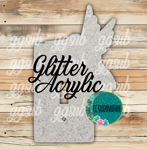 GLITTER Acrylic Humming bird light switch cover - Sublimation Acrylic