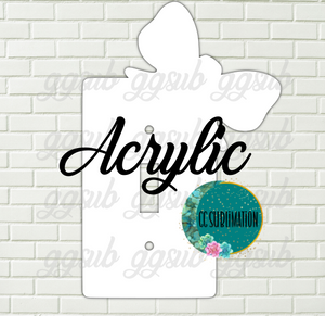 Acrylic Bow light switch cover Sublimation Acrylic