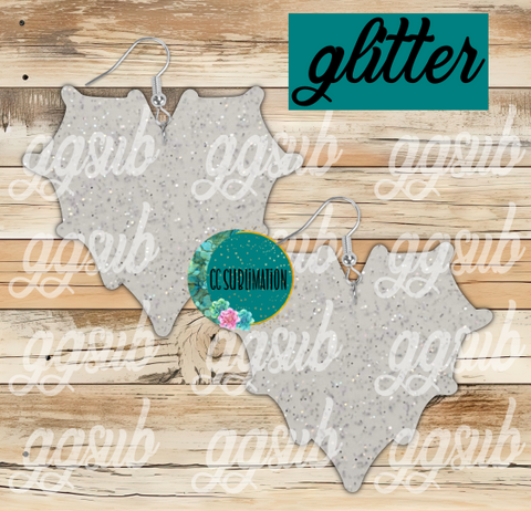 Acrylic Glitter Web heart 5 & 10 pairs 1.5 & 2 inch size - Sublimation Acrylic