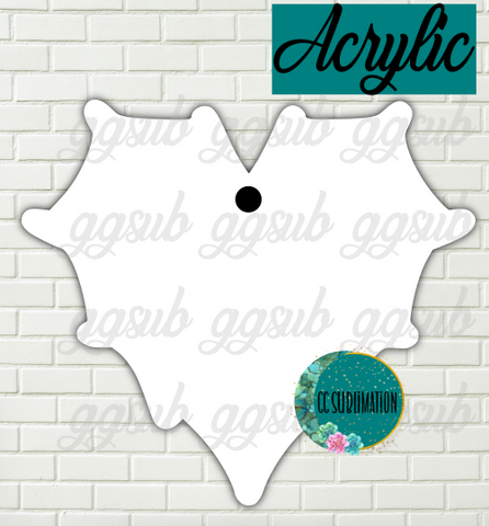 Acrylic Web heart With or Without Hole - Sublimation Acrylic