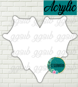Acrylic Web heart 10 or 20 count 1.5 & 2 inch size (FOR BADGE REELS) - Sublimation Acrylic