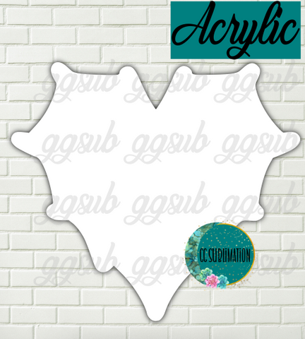Acrylic Web heart 10 or 20 count 1.5 & 2 inch size (FOR BADGE REELS) - Sublimation Acrylic