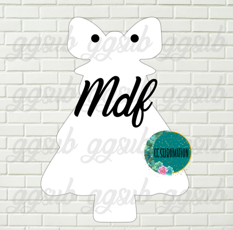 MDF - Tree with bow with holes 3 sizes to choose from