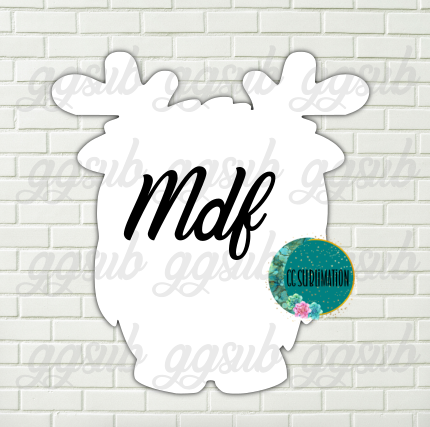 MDF - Reindeer gnome withOUT holes 2 sizes to choose from (great for badge reels & hairbow centers)