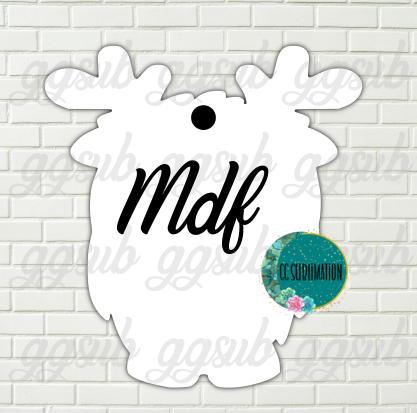 MDF - Reindeer gnome With and WITHOUT holes
