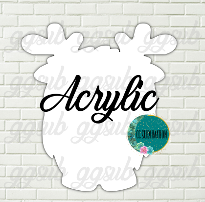 Acrylic Reindeer gnome 10 or 20 count 1.5 & 2 inch size (FOR BADGE REELS) - Sublimation Acrylic