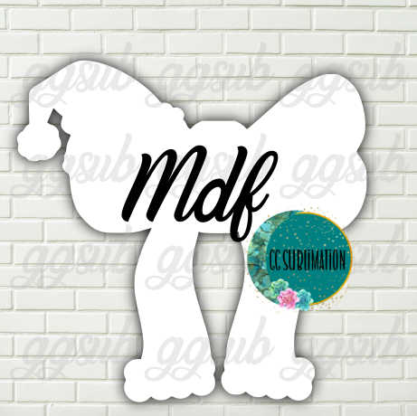 MDF - Santa bow withOUT holes 2 sizes to choose from (great for badge reels & hairbow centers)