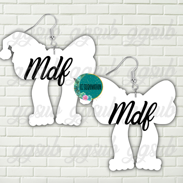 MDF - Santa bow earrings 2 sizes to choose from