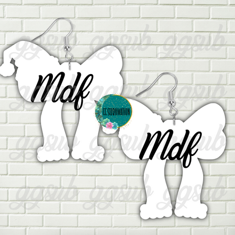 MDF - Santa bow earrings 2 sizes to choose from