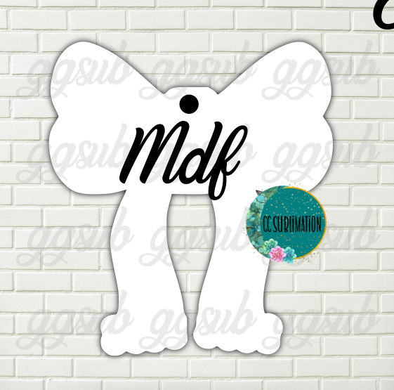 MDF - Christmas bow With and WITHOUT holes