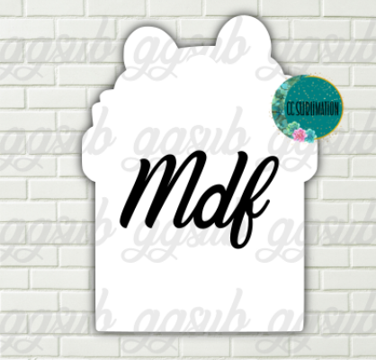 MDF - Dog chimney withOUT holes 2 sizes to choose from (great for badge reels & hairbow centers)