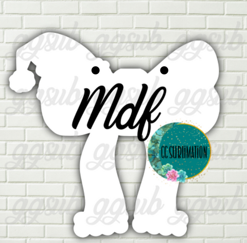 MDF - Santa bow with holes 3 sizes to choose from