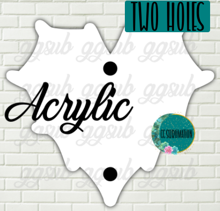 Acrylic Web Heart TWO HOLES- Sublimation Acrylic