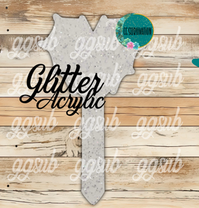 Web Heart Garden Stake - Sublimation GLITTER Acrylic