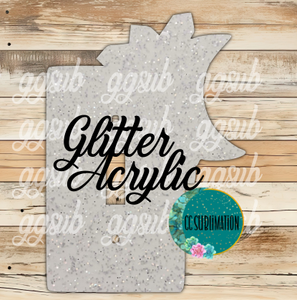 GLITTER Acrylic Moon with gems light switch cover - Sublimation Acrylic