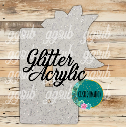 GLITTER Acrylic Moon with gems light switch cover - Sublimation Acrylic