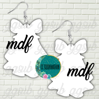 MDF - Ghost bow earrings 2 sizes to choose from