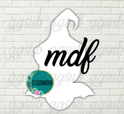 MDF -Bat with witch hat withOUT holes 2 sizes to choose from (great for badge reels & hairbow centers)