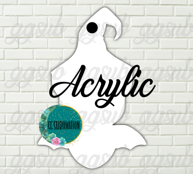 Acrylic- Bat with witch hat With or Without Hole - Sublimation Acrylic