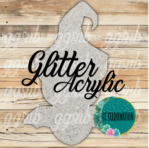 Glitter Acrylic Bat with witch hat 10 or 20 count 1.5 & 2 inch size( FOR BADGE REELS) - Sublimation Acrylic