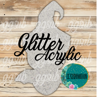 Glitter Acrylic Bat with witch hat 10 or 20 count 1.5 & 2 inch size( FOR BADGE REELS) - Sublimation Acrylic