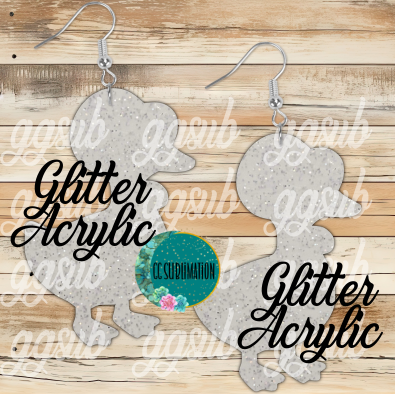 Glitter Acrylic Goose with bonnet 5 & 10 pairs 1.5 & 2 inch size - Sublimation Acrylic