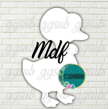 MDF -Goose with bonnet withOUT holes 2 sizes to choose from (great for badge reels & hairbow centers)