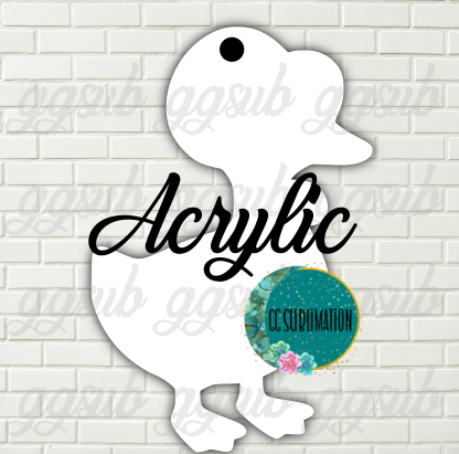 Acrylic- Goose with bonnet With or Without Hole - Sublimation Acrylic