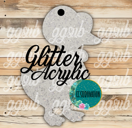 Glitter Acrylic - Goose with bonnet With or Without Hole - Sublimation Acrylic