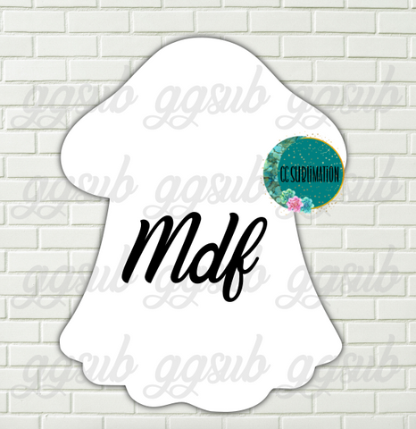 MDF -Mushroom ghost withOUT holes 2 sizes to choose from (great for badge reels & hairbow centers)