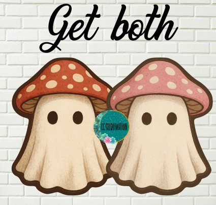 Digital design -  Mushroom ghost bundle