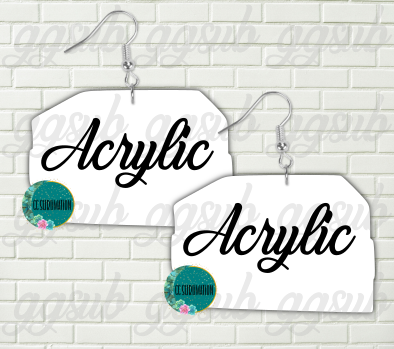 Acrylic - Stacked books 5 & 10 pairs 1.5 & 2 inch size - Sublimation Acrylic