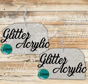Glitter Acrylic Stacked books 5 & 10 pairs 1.5 & 2 inch size - Sublimation Acrylic