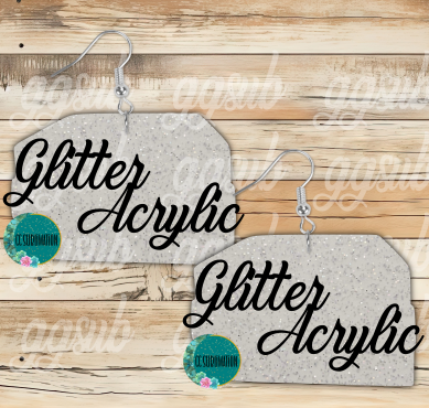 Glitter Acrylic Stacked books 5 & 10 pairs 1.5 & 2 inch size - Sublimation Acrylic