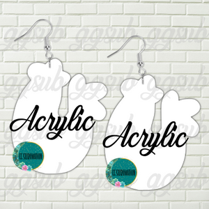 Acrylic - Chicken 5 & 10 pairs 1.5 & 2 inch size - Sublimation Acrylic