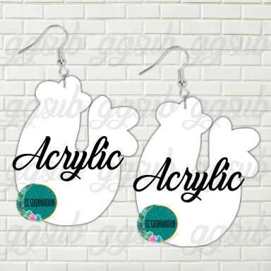 Acrylic - Chicken 5 & 10 pairs 1.5 & 2 inch size - Sublimation Acrylic