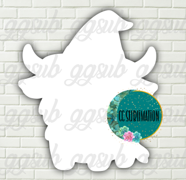 MDF -Highland witch without holes 2 sizes to choose from (great for badge reels & hairbow centers)