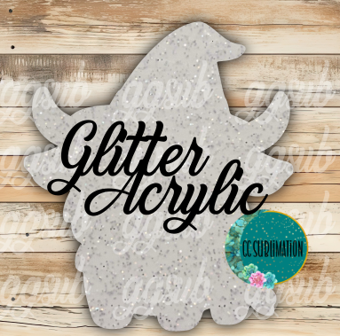 Glitter Acrylic Highland witch 10 or 20 count 1.5 & 2 inch size( FOR BADGE REELS) - Sublimation Acrylic