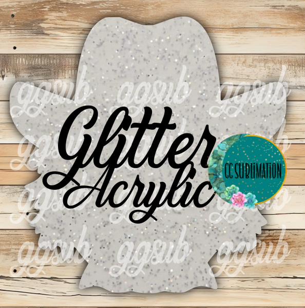 Glitter Acrylic - Cowboy scarecrow With or Without Hole - Sublimation Acrylic