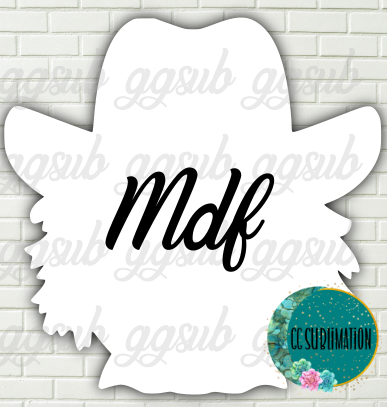 MDF -Cowboy scarecrow withOUT holes 2 sizes to choose from (great for badge reels & hairbow centers)