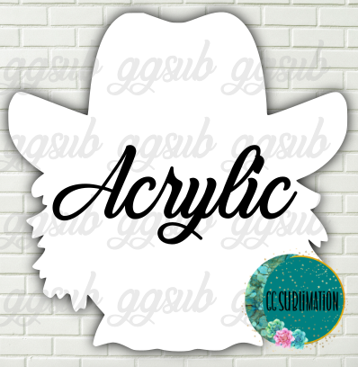 Acrylic Cowboy scarecrow 10 or 20 count 1.5 & 2 inch size (FOR BADGE REELS) - Sublimation Acrylic