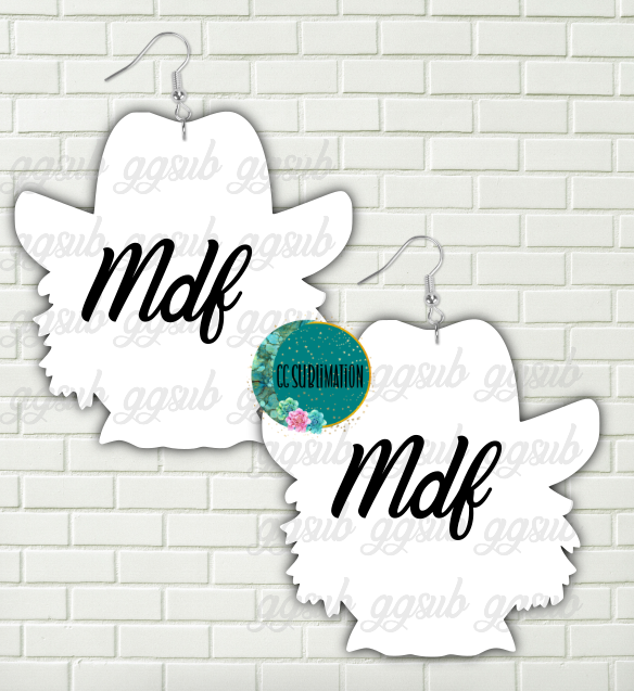 MDF - Cowboy scarecrow earrings 2 sizes to choose from